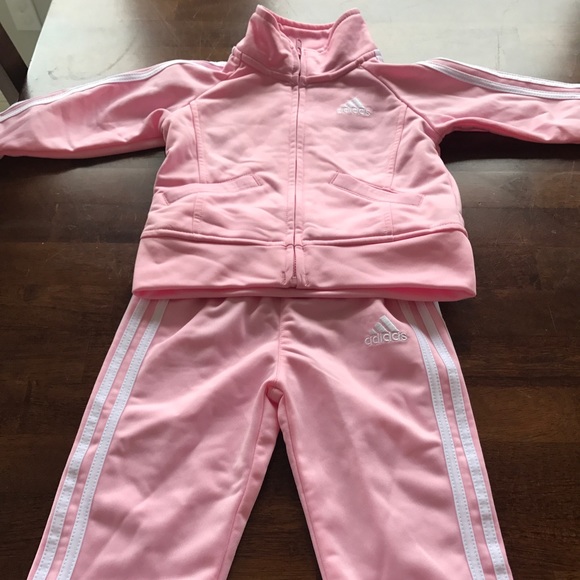 adidas baby pink tracksuit